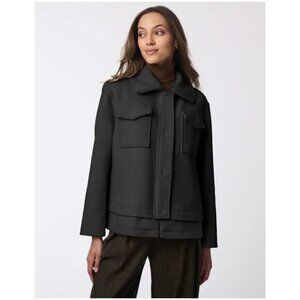 Bernardo Metro Haven Black Wool Chest Pocket Coat / Jacket NWT